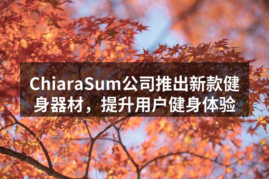 ChiaraSum公司推出新款健身器材，提升用户健身体验